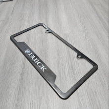 Load image into Gallery viewer, Brand New Universal 1PCS Buick Metal Carbon Fiber Style License Plate Frame