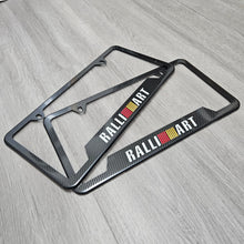 Load image into Gallery viewer, Brand New Universal 2PCS Ralliart Metal Carbon Fiber Style License Plate Frame