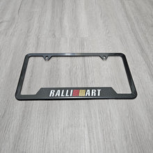 Load image into Gallery viewer, Brand New Universal 1PCS Ralliart Metal Carbon Fiber Style License Plate Frame
