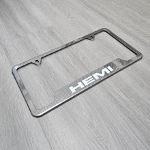 Load image into Gallery viewer, Brand New Universal 1PCS HEMI Metal Carbon Fiber Style License Plate Frame