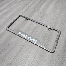 Load image into Gallery viewer, Brand New Universal 1PCS HEMI Metal Carbon Fiber Style License Plate Frame