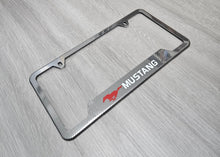 Load image into Gallery viewer, Brand New Universal 1PCS Mustang Metal Carbon Fiber Style License Plate Frame