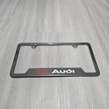 Load image into Gallery viewer, Brand New Universal 1PCS AUDI Metal Carbon Fiber Style License Plate Frame