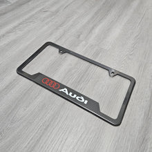 Load image into Gallery viewer, Brand New Universal 1PCS AUDI Metal Carbon Fiber Style License Plate Frame