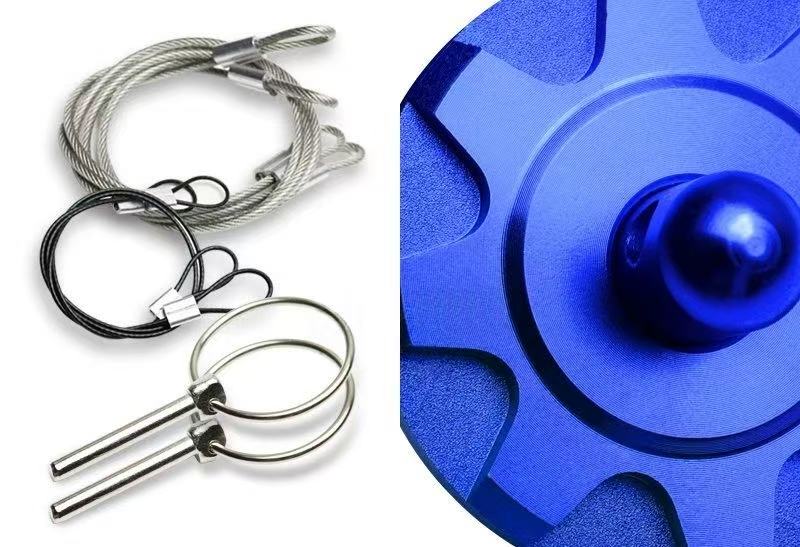 Brand New Universal Aluminum JDM Hardware Bonnet Racing Hood Pin Lock Appearance Blue