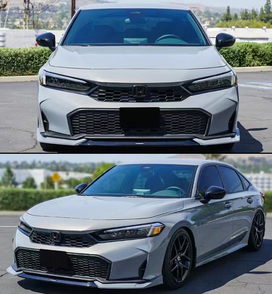 BRAND NEW 3PCS 2025-2026 Honda Civic 11th Gen Yofer Urban Gray Pearl 2-Tone Bumper Lip Splitter Kit