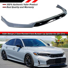 Load image into Gallery viewer, BRAND NEW 3PCS 2025-2026 Honda Civic 11th Gen Yofer Urban Gray Pearl 2-Tone Bumper Lip Splitter Kit