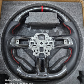 BRAND NEW 2015-2023 FORD MUSTANG ECO BOOST/ GT/ SHELBY GT350/ GT350R Real Carbon Fiber Steering Wheel With Replacement Trim