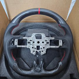 BRAND NEW 2015-2023 FORD MUSTANG ECO BOOST/ GT/ SHELBY GT350/ GT350R Real Carbon Fiber Steering Wheel Without Replacement Trim