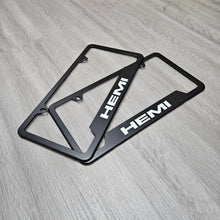 Load image into Gallery viewer, Brand New Universal 2PCS HEMI Metal Black License Plate Frame