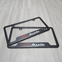 Load image into Gallery viewer, Brand New Universal 2PCS Audi Metal Black License Plate Frame