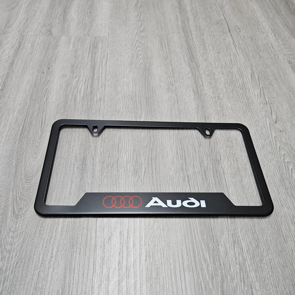 Brand New Universal 1PCS Audi Metal Black License Plate Frame