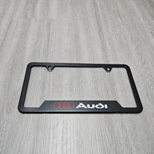 Load image into Gallery viewer, Brand New Universal 1PCS Audi Metal Black License Plate Frame