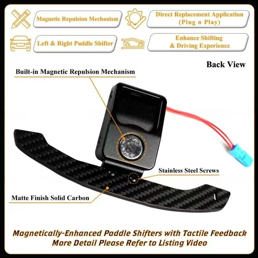 BRAND NEW BMW F20 F30 F32 F87 F80 F82 Carbon Fiber Replacement Magnetic Paddle Shifter