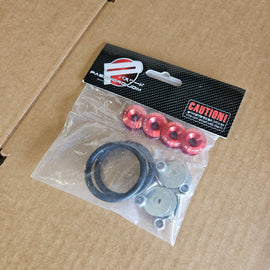 Brand New Universal Password JDM Red Aluminum Car Bumper Trunk Fender Hatch Lids Quick Release Fastener