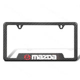 Brand New Universal 1PCS MAZDA Metal Carbon Fiber Pattern License Plate Frame
