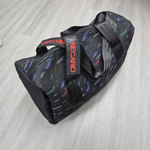 Load image into Gallery viewer, BRAND NEW DUFFLE TRAVEL GYM RECARO BAG WITH BLACK HARNESS STRAP JDM SEAT CLOTH RACING