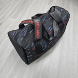 BRAND NEW DUFFLE TRAVEL GYM RECARO BAG WITH BLACK HARNESS STRAP JDM SEAT CLOTH RACING