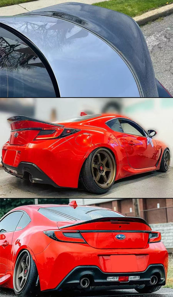 Brand New 2022-2026 Subaru BRZ Toyota GR86 Highkick Duckbill Real Carbon Fiber Trunk Spoiler