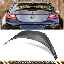 Load image into Gallery viewer, Brand New 2022-2026 Subaru BRZ Toyota GR86 Highkick Duckbill Real Carbon Fiber Trunk Spoiler