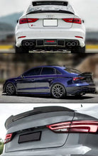 Load image into Gallery viewer, BRAND NEW 2014-2020 AUDI A3 S3 RS3 SEDAN PSM STYLE HIGH KICK REAL CARBON FIBER TRUNK LID SPOILER WING