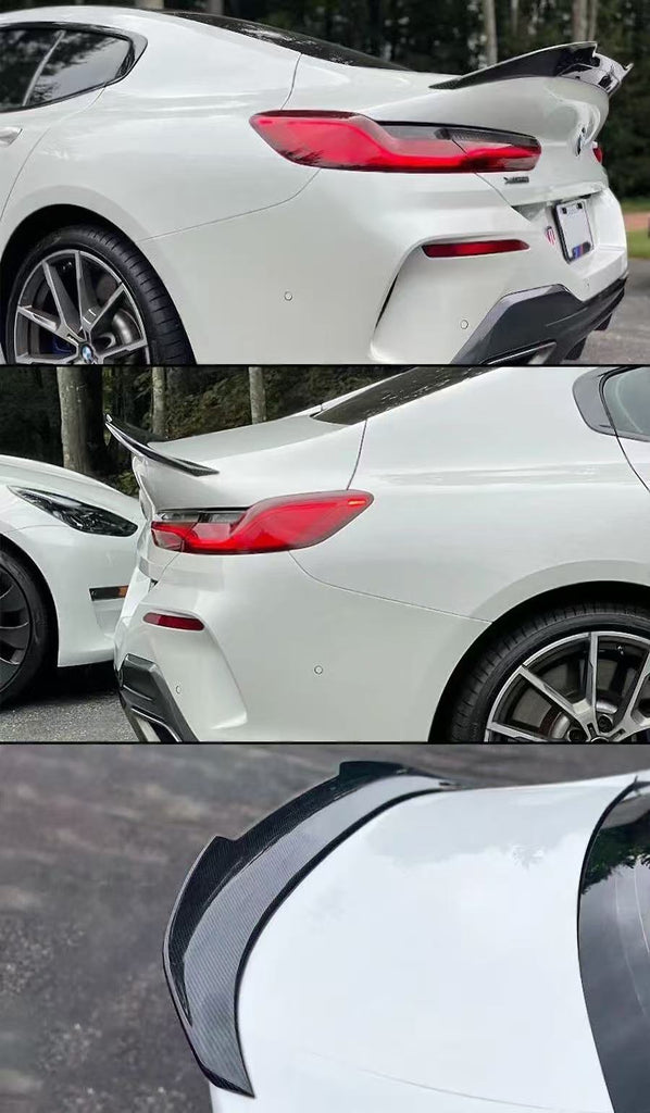 BRAND NEW 2019-2025 BMW G15 840i M850i F92 M8 2DR PSM STYLE HIGH KICK REAL CARBON FIBER TRUNK LID SPOILER WING