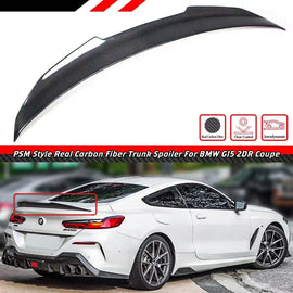 BRAND NEW 2019-2025 BMW G15 840i M850i F92 M8 2DR PSM STYLE HIGH KICK REAL CARBON FIBER TRUNK LID SPOILER WING