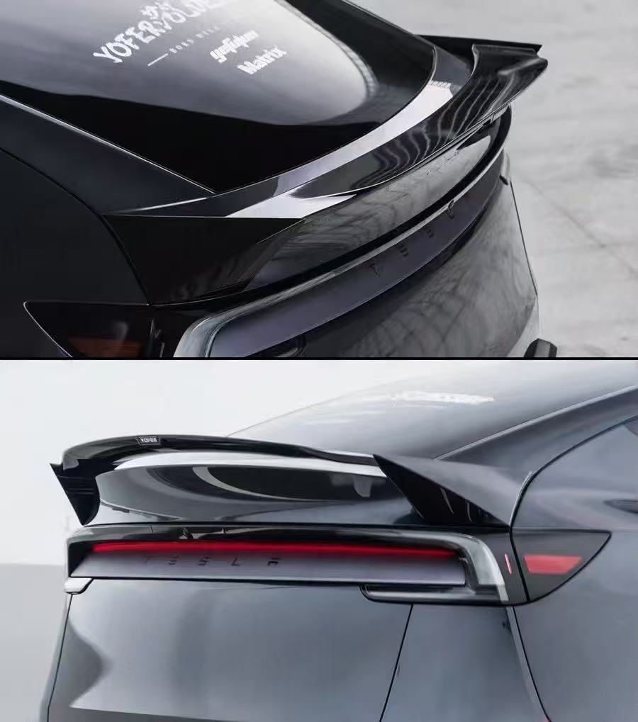 BRAND NEW 2025-2026 TESLA MODEL Y JUNIPER YOFER PAINTED GLOSSY BLACK TRUNK LID SPOILER