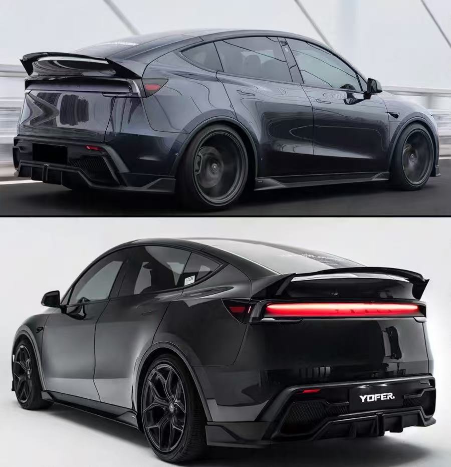 BRAND NEW 2025-2026 TESLA MODEL Y JUNIPER YOFER PAINTED GLOSSY BLACK TRUNK LID SPOILER