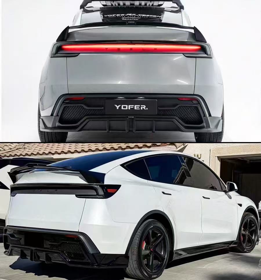 BRAND NEW 2025-2026 TESLA MODEL Y JUNIPER YOFER PAINTED GLOSSY BLACK TRUNK LID SPOILER