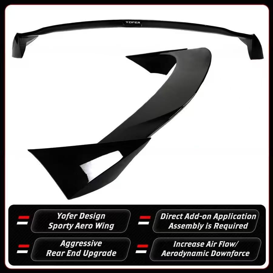 BRAND NEW 2025-2026 TESLA MODEL Y JUNIPER YOFER PAINTED GLOSSY BLACK TRUNK LID SPOILER