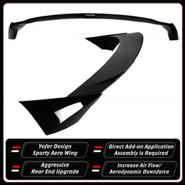 BRAND NEW 2025-2026 TESLA MODEL Y JUNIPER YOFER PAINTED GLOSSY BLACK TRUNK LID SPOILER