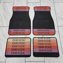 Load image into Gallery viewer, Brand New 4PCS UNIVERSAL BRIDE MIX Racing Fabric Car Floor Mats Interior Carpets