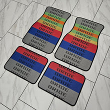 Load image into Gallery viewer, Brand New 4PCS UNIVERSAL BRIDE MIX Racing Fabric Car Floor Mats Interior Carpets