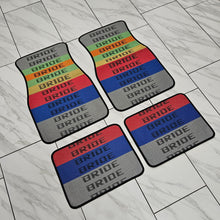 Load image into Gallery viewer, Brand New 4PCS UNIVERSAL BRIDE MIX Racing Fabric Car Floor Mats Interior Carpets