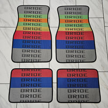 Load image into Gallery viewer, Brand New 4PCS UNIVERSAL BRIDE MIX Racing Fabric Car Floor Mats Interior Carpets