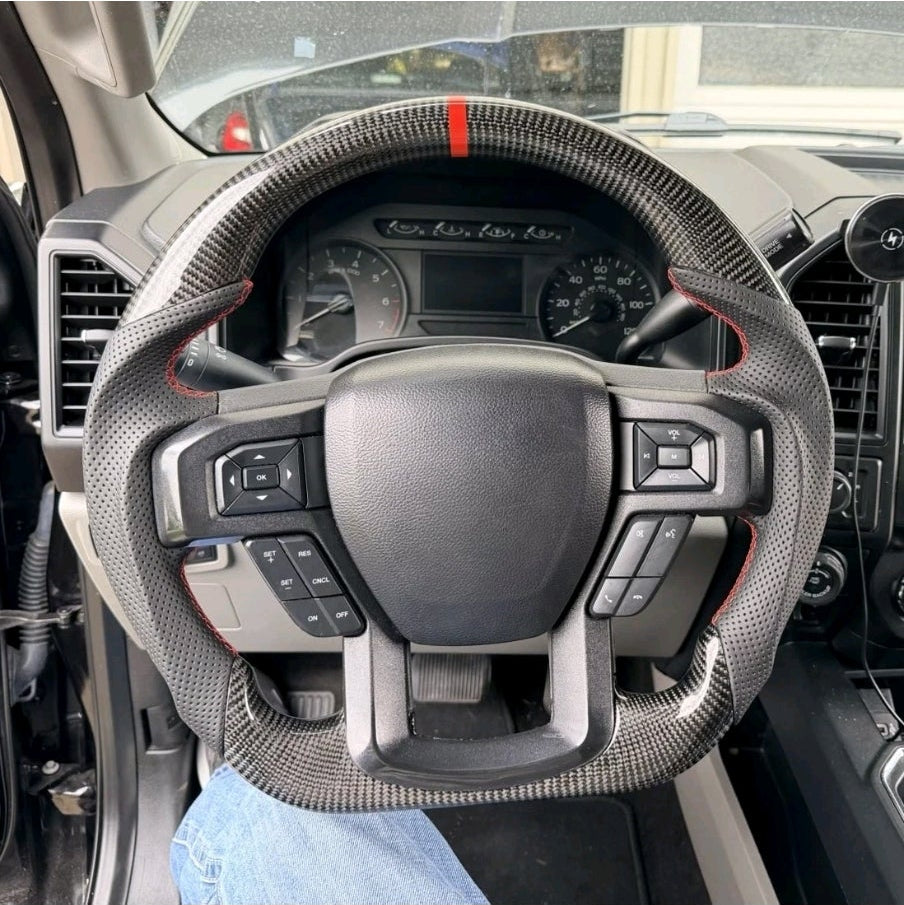 BRAND NEW 2015-2020 FORD F150 Real Carbon Fiber Steering Wheel