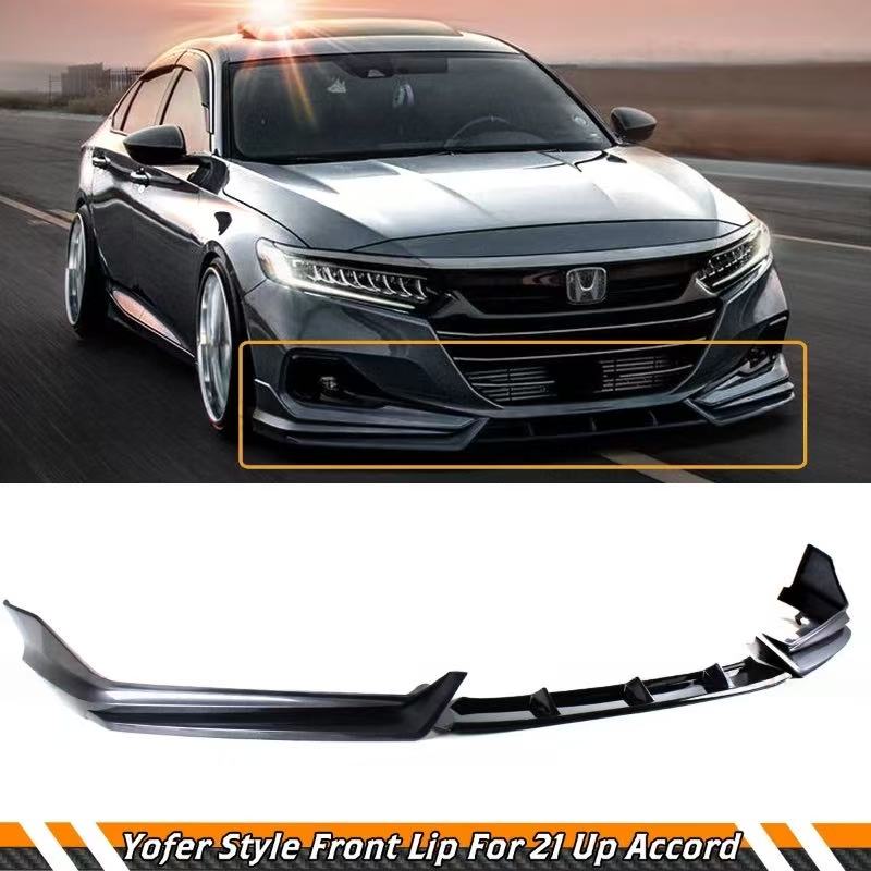 BRAND NEW 3PCS 2021-2022 Honda Accord Yofer Modern Steel Metallic Front Bumper Lip Splitter Kit