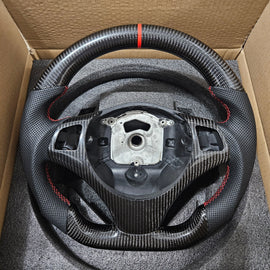 BRAND NEW 2005-2012 BMW E90 E92 E93 M3 328i 335i 135i Real Carbon Fiber Steering Wheel W/ Replacement Trim
