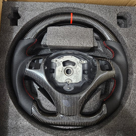 BRAND NEW 2005-2012 BMW E90 E92 E93 M3 328i 335i 135i Real Carbon Fiber Steering Wheel W/ Replacement Trim