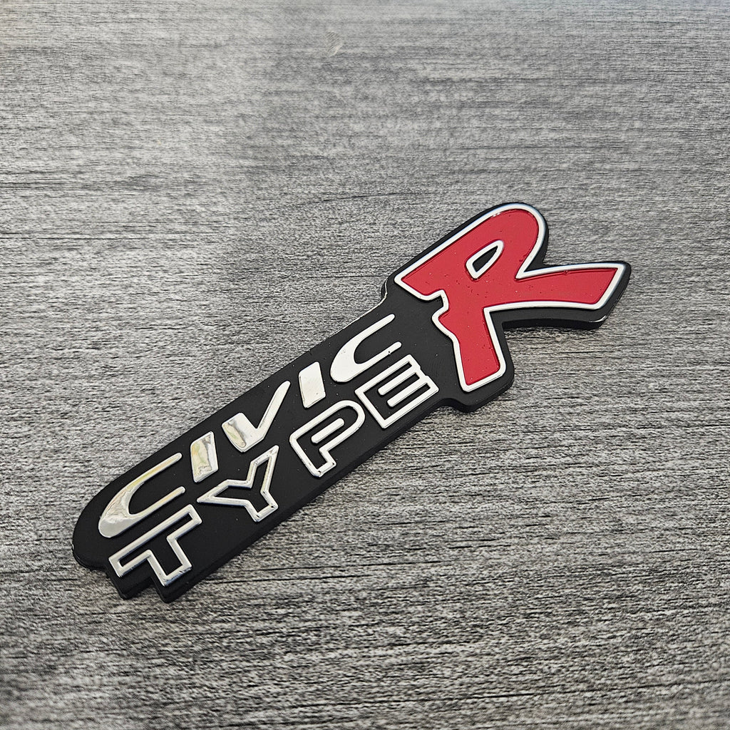 BRAND NEW UNIVERSAL CIVIC TYPE R ABS PLASTIC TRUNK EMBLEM BADGE STICKER
