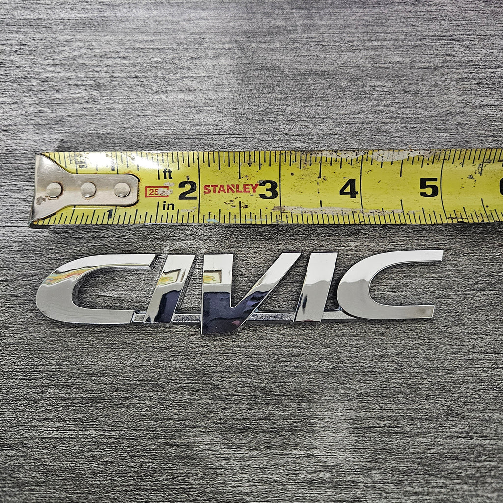 BRAND NEW UNIVERSAL HONDA CIVIC CHROME ABS PLASTIC TRUNK EMBLEM BADGE STICKER