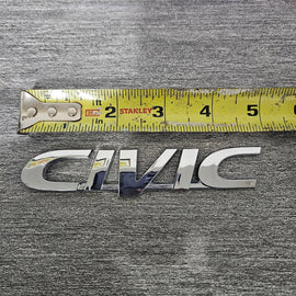 BRAND NEW UNIVERSAL HONDA CIVIC CHROME ABS PLASTIC TRUNK EMBLEM BADGE STICKER