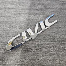 BRAND NEW UNIVERSAL HONDA CIVIC CHROME ABS PLASTIC TRUNK EMBLEM BADGE STICKER