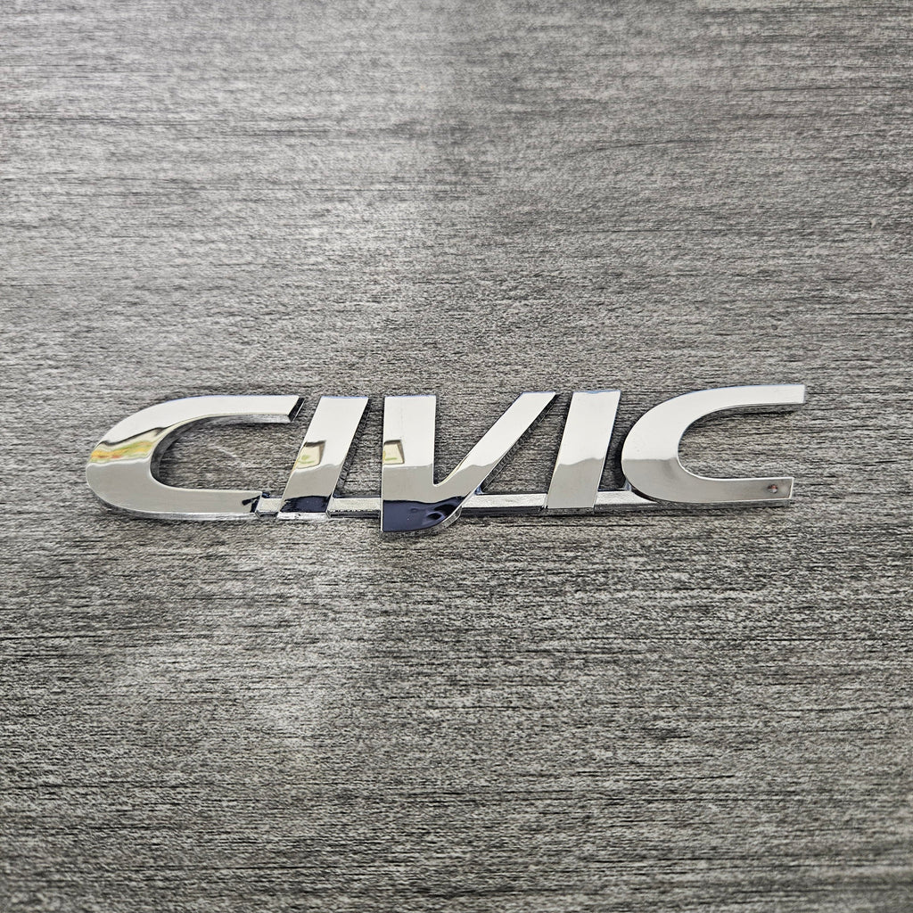BRAND NEW UNIVERSAL HONDA CIVIC CHROME ABS PLASTIC TRUNK EMBLEM BADGE STICKER