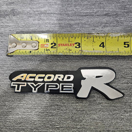BRAND NEW UNIVERSAL HONDA ACCORD TYPE R CHROME ABS PLASTIC TRUNK EMBLEM BADGE STICKER