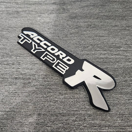 BRAND NEW UNIVERSAL HONDA ACCORD TYPE R CHROME ABS PLASTIC TRUNK EMBLEM BADGE STICKER