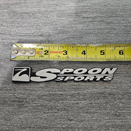 BRAND NEW UNIVERSAL SPOON SPORTS CHROME ABS PLASTIC TRUNK EMBLEM BADGE STICKER