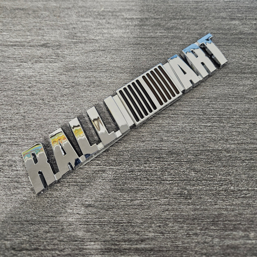 BRAND NEW UNIVERSAL RALLIART CHROME ABS PLASTIC TRUNK EMBLEM BADGE STICKER