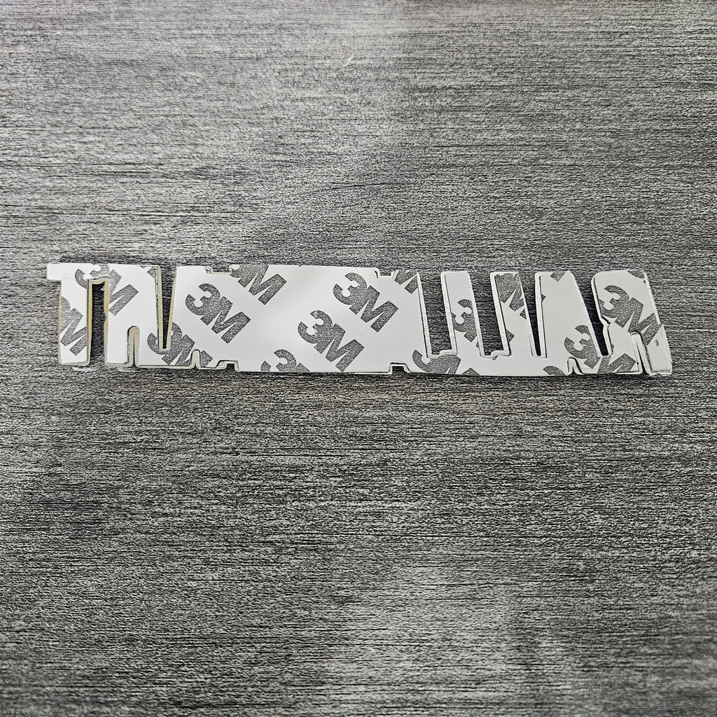 BRAND NEW UNIVERSAL RALLIART CHROME ABS PLASTIC TRUNK EMBLEM BADGE STICKER